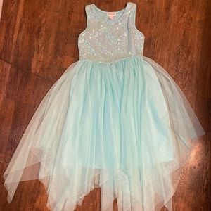 Beautiful light teal dress with sparkle and tulle size small